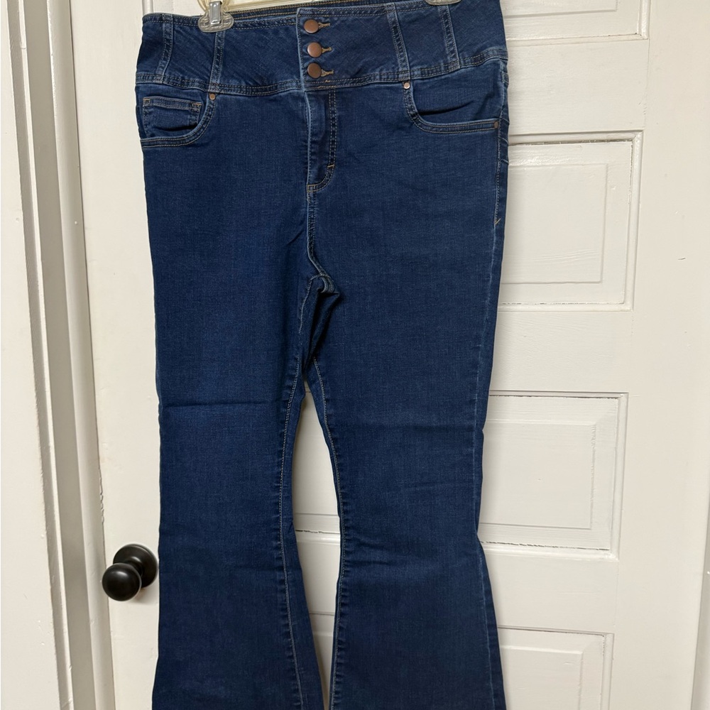 BOLD elements Dark Blue High-Rise Flare Jeans
